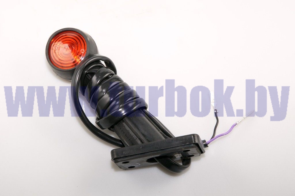 Фонарь боковой габаритов полуприцепов (рога) правый с лампочкой