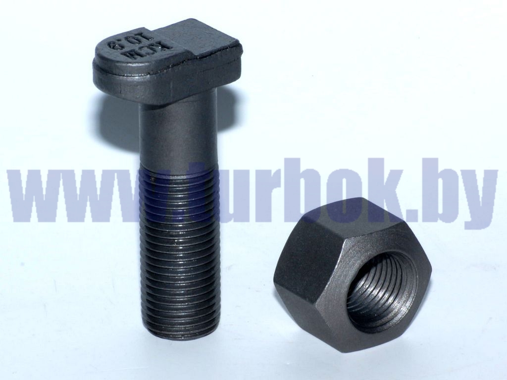 Болт колеса (костыль, L=65, М20х2) с гайкой М20х2 тефлон