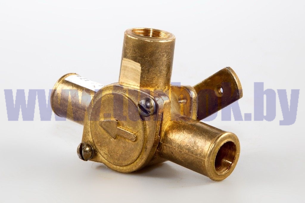 Кран отопителя (нового типа) на 3 выхода рукоятка вправо