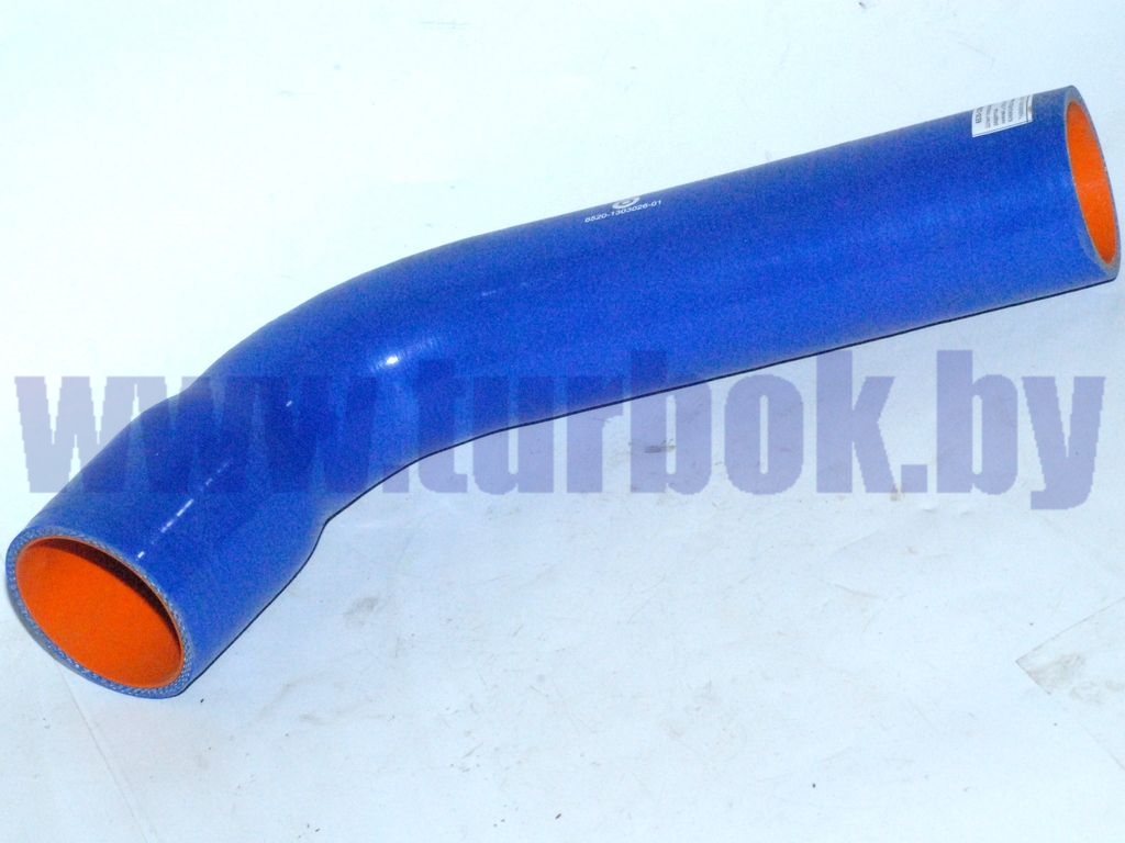 Шланг отводящий (патрубок радиатора нижний,L=280,d=70) КАМАЗ-6520 синий силикон