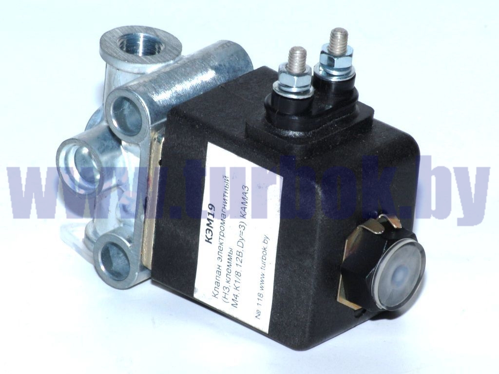 Клапан электромагнитный (НЗ,клеммы М4,К1/8,12В,Dу=3) ЗИЛ