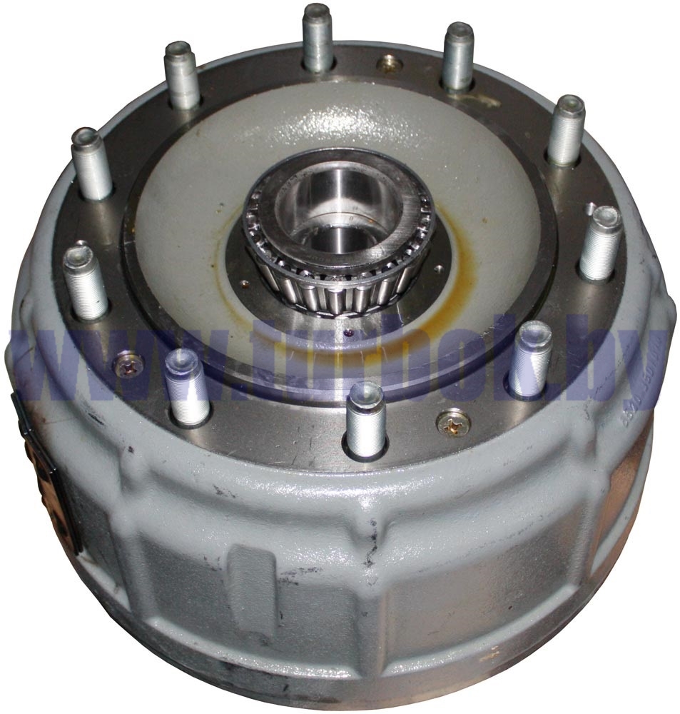 Ступица оси передней в сборе с тормозным барабаном