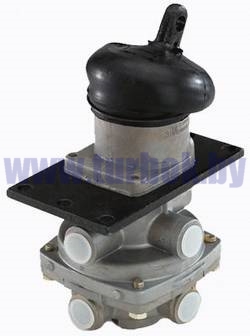 Кран тормозной 2-секционный с рычагом