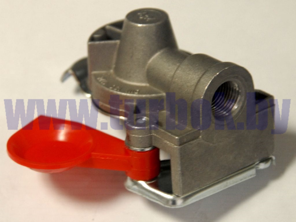 Головка соединительная М16 с клапаном жёлтая/красная