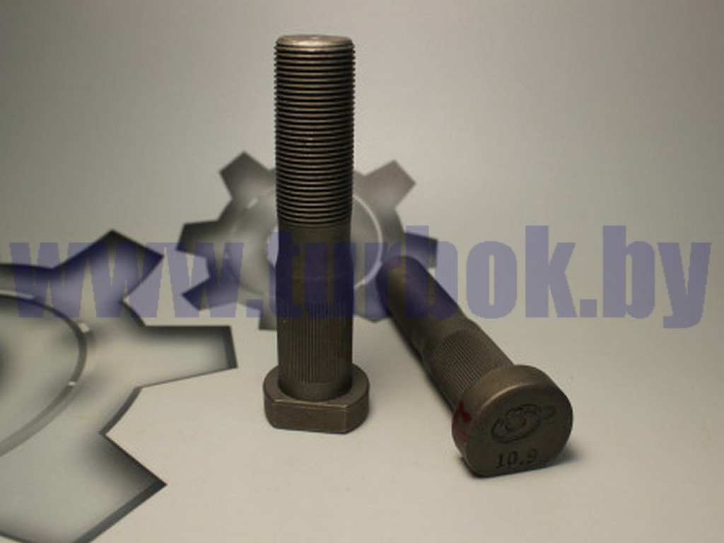 Болт ступицы (Еврошпилька L-105мм) ЛИАЗ, задняя ст/обр ТЕФЛОН (высок. юбка)