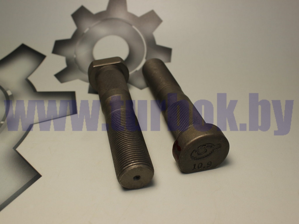 Болт ступицы (Еврошпилька L-105мм) ЛИАЗ, задняя ст/обр ТЕФЛОН (высок. юбка)