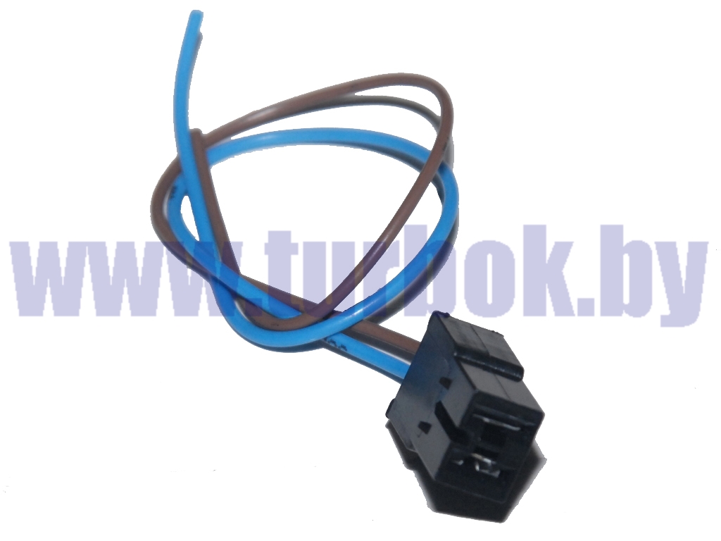 Штекер колодка 2 контактная "мама" с проводами (9003-м)