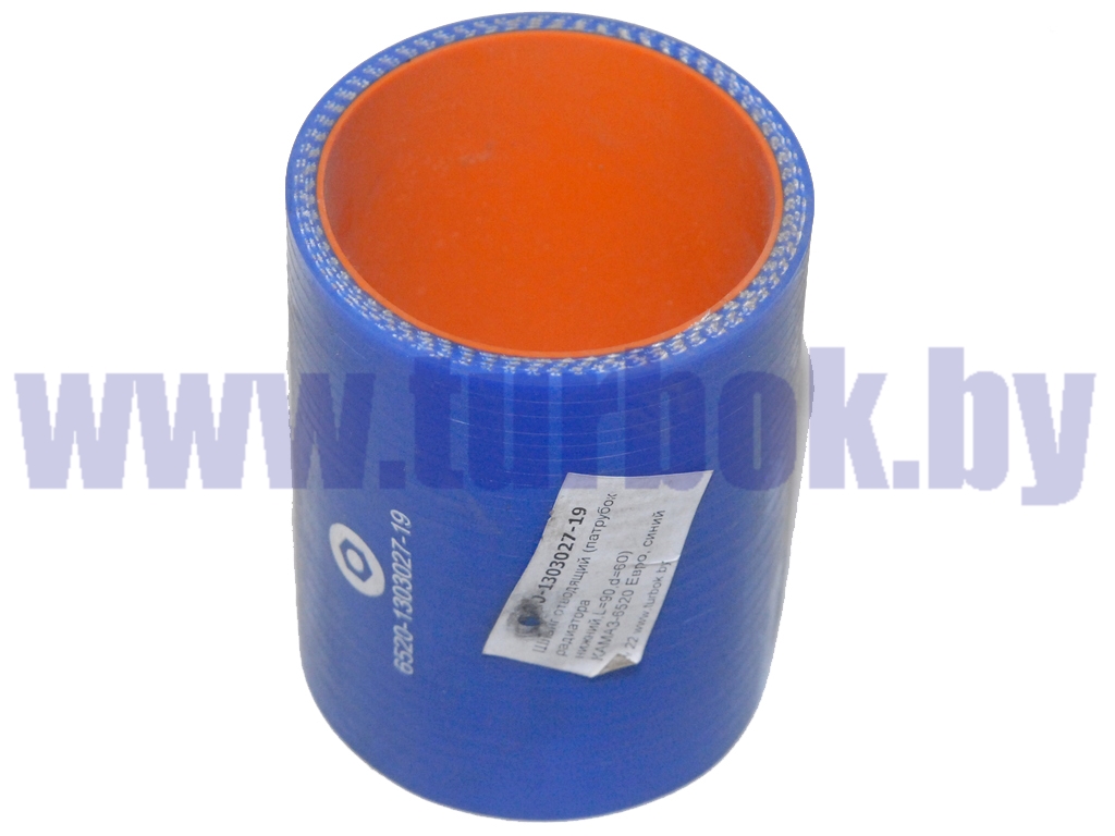 Шланг отводящий (патрубок радиатора нижний,L=90,d=60) КАМАЗ-6520 Евро, синий силикон