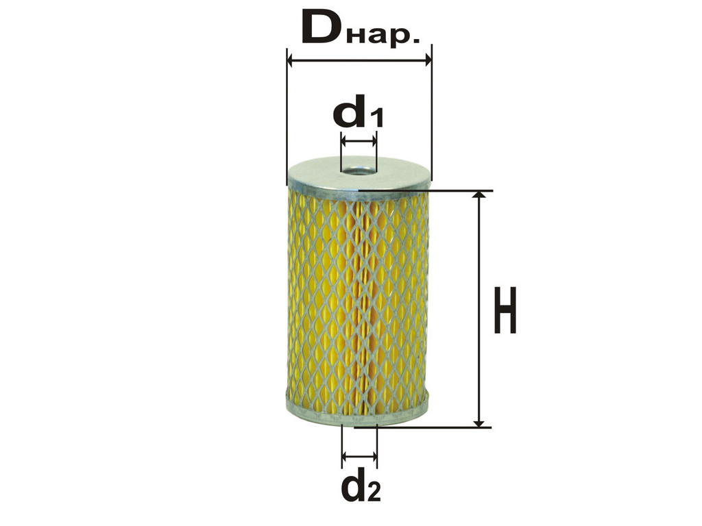 Элемент фильтрующий топлива тонкой очистки H=127, D=74