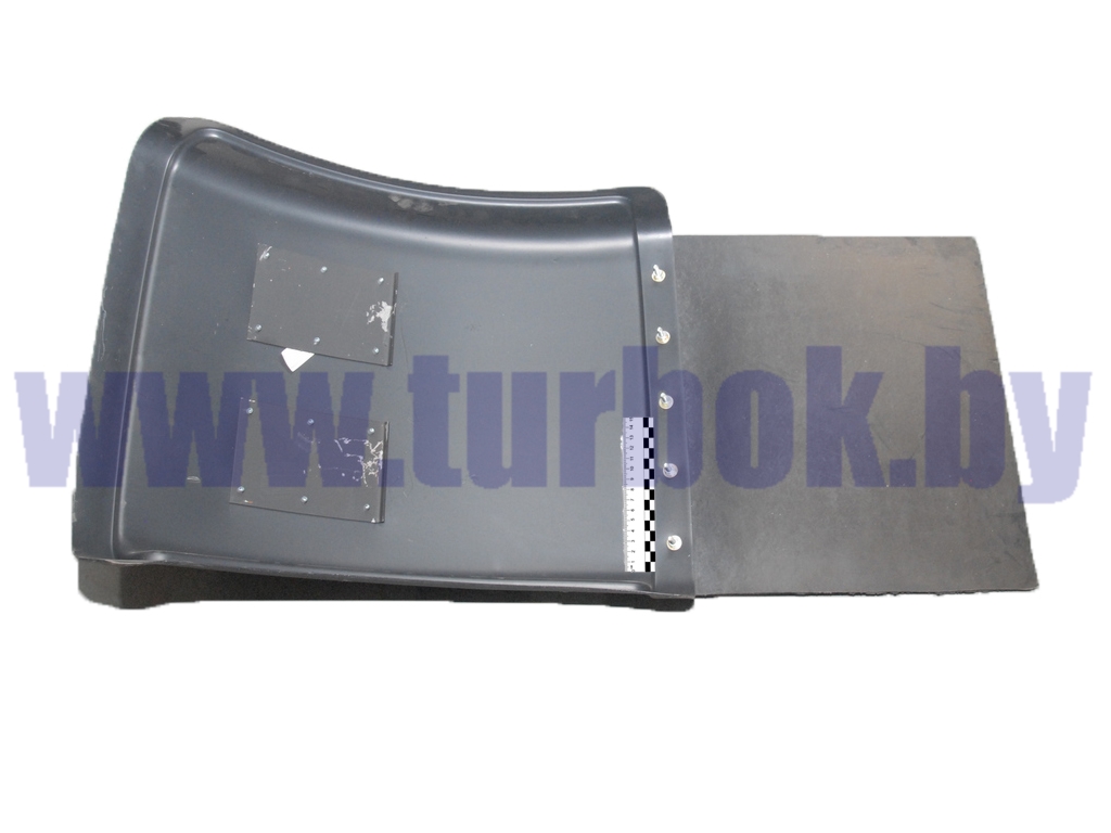 Брызговик 430*780 левый с кронштейнами без скоб с брызговиком резиновым