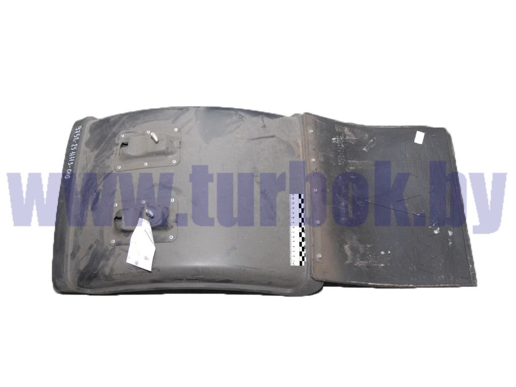 Брызговик 430*780 левый с кронштейнами без скоб с брызговиком резиновым