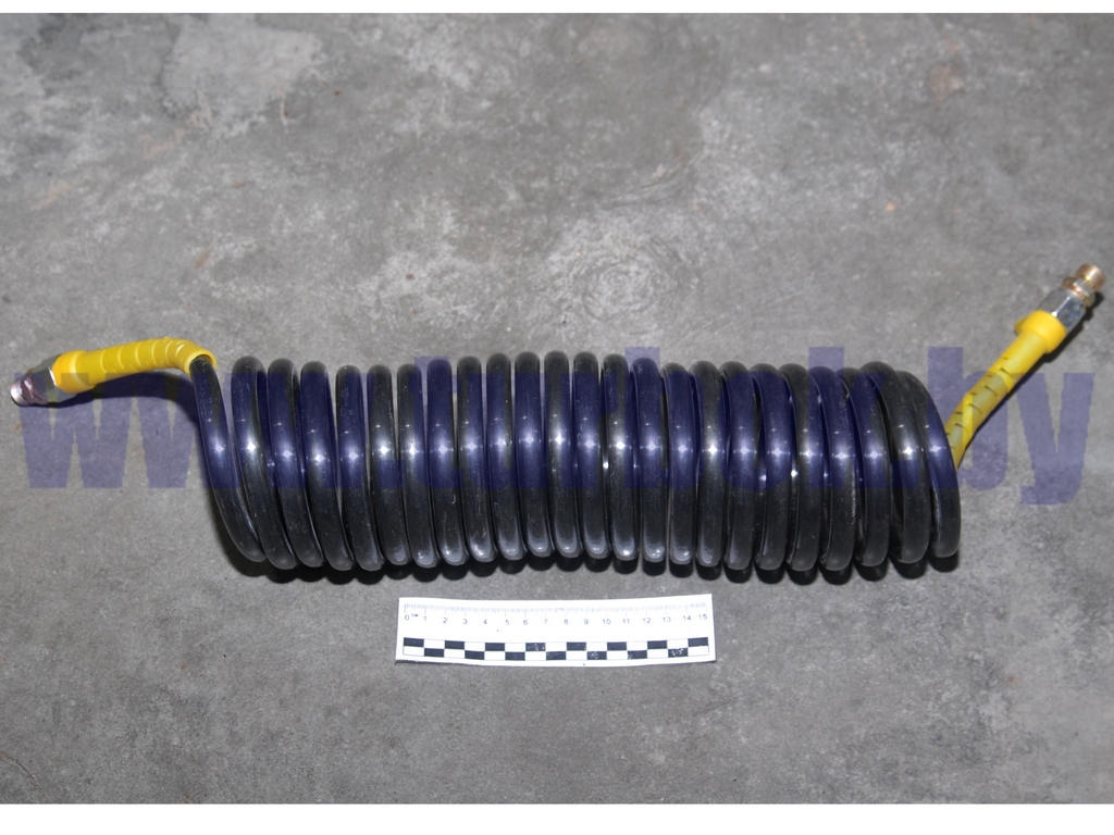 Кабель спиральный (пневмовывод М22х1,5/М16x1,5) жёлтый L=5500