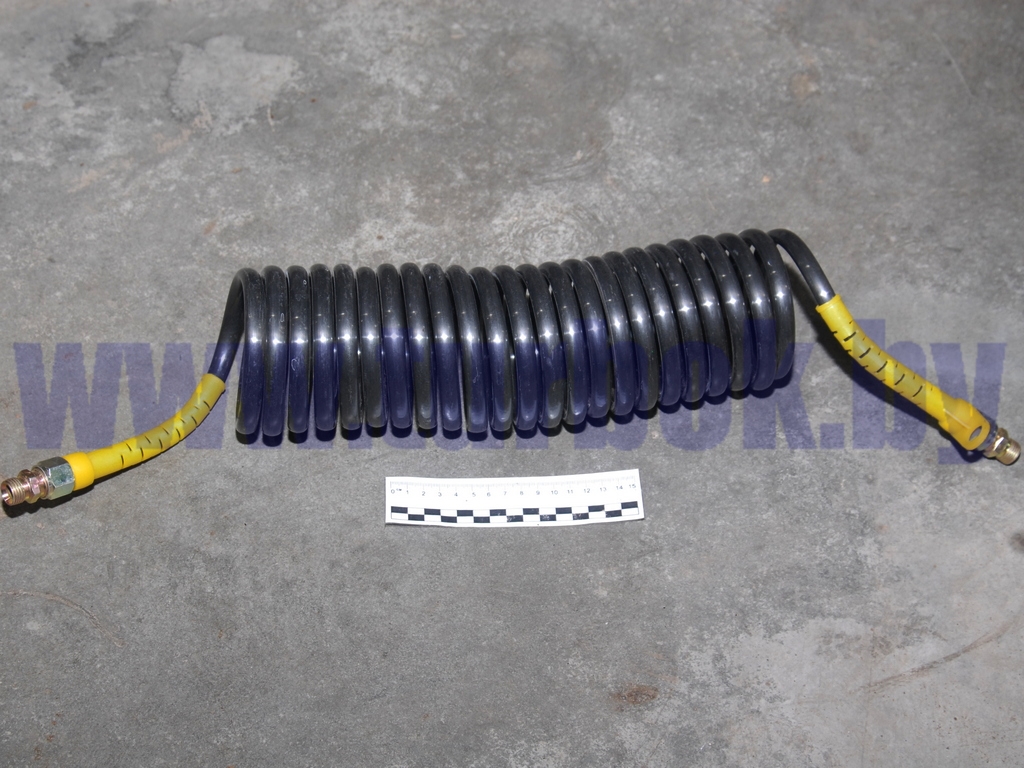 Кабель спиральный (пневмовывод М22х1,5/М16x1,5) жёлтый L=5500